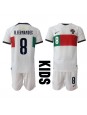 Billige Portugal Bruno Fernandes #8 Bortedraktsett Barn VM 2022 Kortermet (+ Korte bukser)